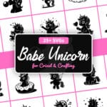 Cute unicorn blowing a bubblegum bubble with a happy expression.