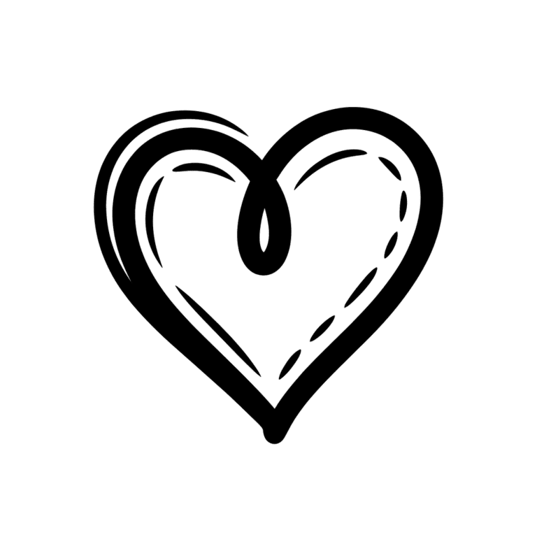 Free Hand Drawn Heart SVG Bundle For Cricut & Silhouette (40+ Designs ...