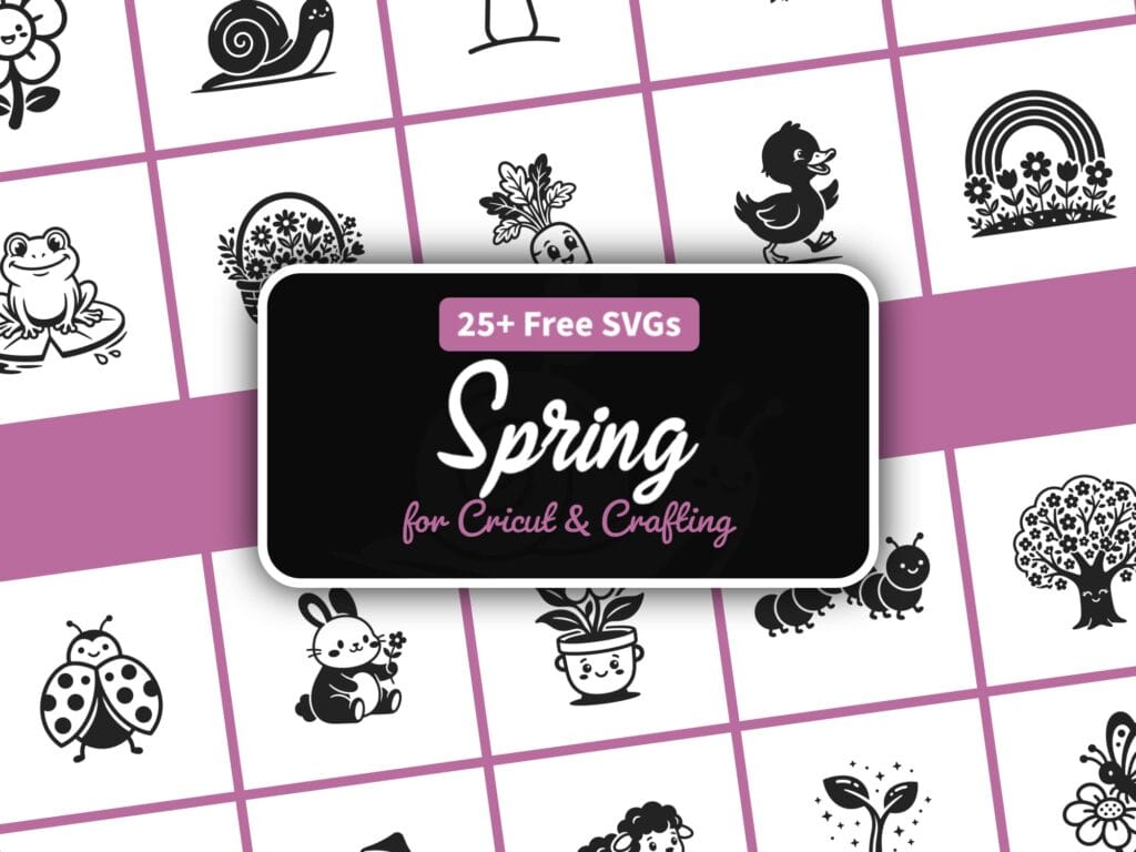 Spring SVG free, 27 spring and Easter cut files for Cricut and Silhouette
