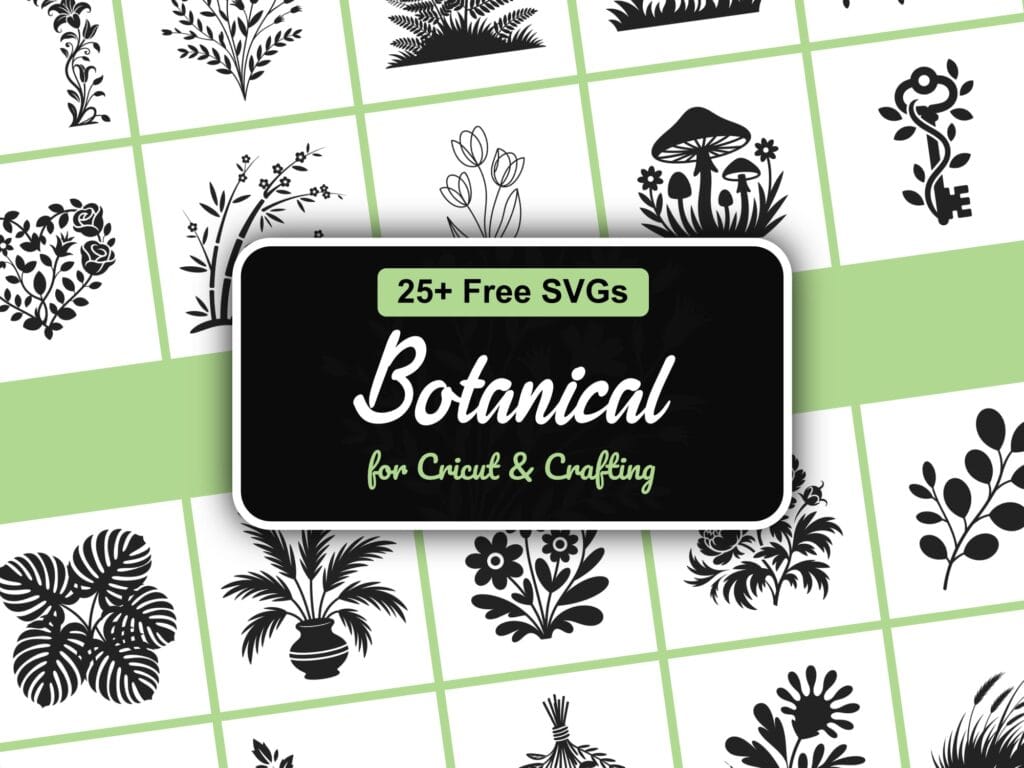 Free botanical SVG bundle for DIY crafting — 27 nature inspired cut files for Cricut and Silhouette