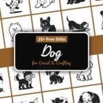 Cute dog SVG files for Cricut, 27 cartoon puppy and dog cut file designs