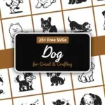 Cute dog SVG files for Cricut, 27 cartoon puppy and dog cut file designs
