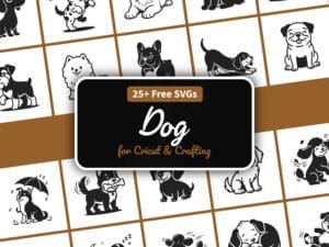 Cute dog SVG files for Cricut, 27 cartoon puppy and dog cut file designs