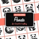 Panda SVG free, 26 kawaii panda character cut files for Cricut and Silhouette