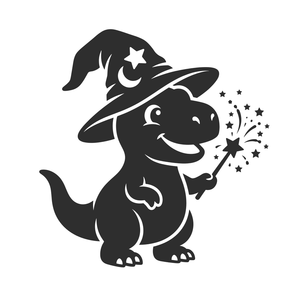 dino wizard svg