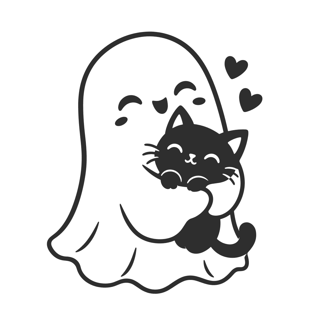 cute halloween ghost cut files