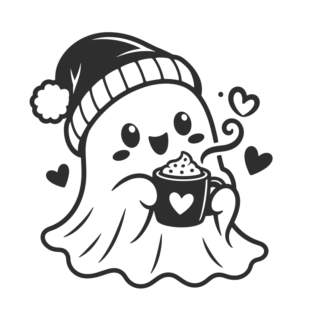 spooky cute ghost svg